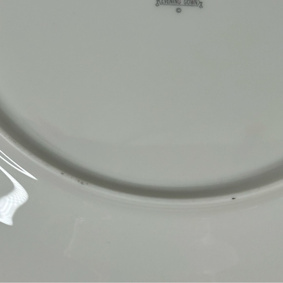 Noritake Evening Gown Dinner Plate Gold Color Trim Black Dots - Picture 5 of 8